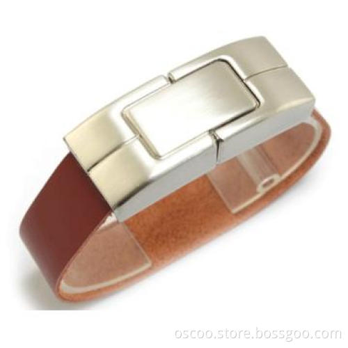 wrist band usb flash drive, leather material